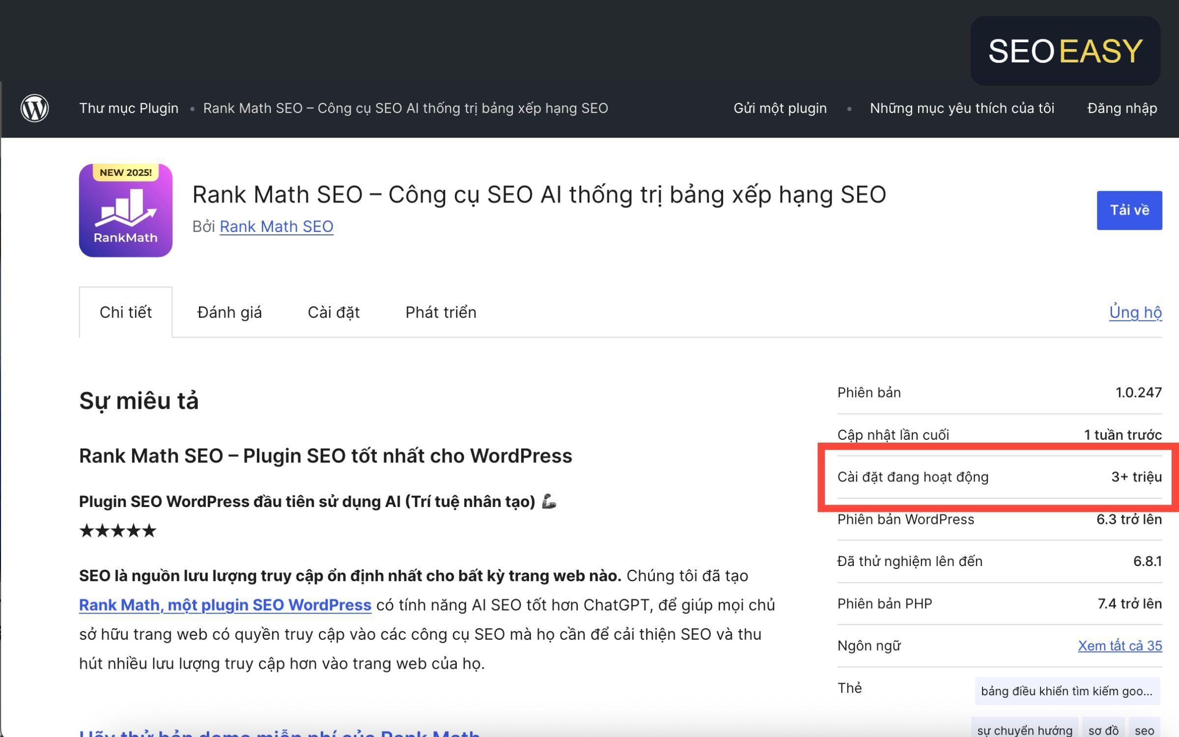 Hơn 3 triệu người dùng sử dụng Rank Math hỗ trợ tối ưu chiến dịch SEO hiệu quả 